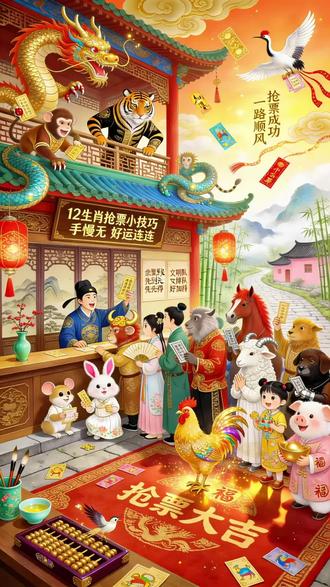 12生肖集体出动!各显神通抢票中🐴🐑🐵🐔🐶🐷
马盯票、羊拼票、猴玩软件、鸡早起、狗帮抢、猪捡漏…
你的生肖是哪一种?快来评论晒出你的抢票妙招👇
#十二生肖 #民俗文化 #涨知识 #抢票 #原创 @抖音小助手 @DOU+小助手