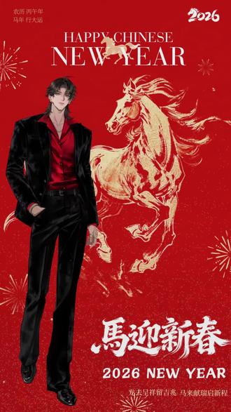 #8歌 #卷毛tut 大家新年快乐!新春一路发发发!8毛组合的新歌《金马踏浪花》已上线,欢迎收听🥳 #新年快乐 #琅声雅集 #漫联