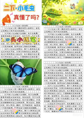 二年级下册语文,小毛虫读后感 课文《小毛虫》读后感,二年级下册写作,口头小练笔#二年级下册写作 #小毛虫读后感 #口头小练笔 #真实生活分享计划