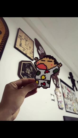 可爱的蜡笔小新@#手工diy创作 #手工diy创作 #手工diy #手工 #拼豆