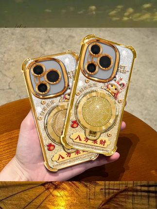 手机壳推荐蛇年金色细闪电镀防摔适用【荣耀】power旋转支架功能手机壳#手机壳推荐#好物推荐🔥