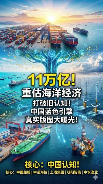 突破11万亿!中国海洋经济迎来全面重估,真实版图与核心公司曝光!
#市值风云 #财经知识 #海洋经济 #深海科技 #今日热点