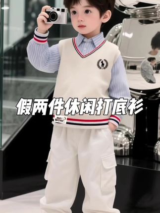 假两件新款百搭打底衫,舒适温暖又洋气!#童装 #打底衫 #萌娃 #萌娃穿搭 #百搭