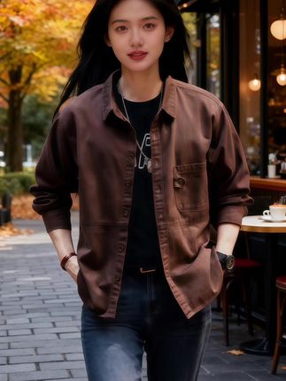 #秀发墨镜之约暮色漫过老巷,路灯暖光渐起。他裹着格蓝鹿丝光工装衫,外搭磨白边的阿美咔叭夹克,踏进熟悉的修表铺。丝光面料泛着柔润光泽,夹克旧痕藏着骑行记忆。接过修好的旧表,指尖触到衣物纹理,忽忆起和父亲逛复古市集的日子。两件衣,藏着时光暖意,也裹着化不开的复古情结。 #时尚男装 #通勤脱土气穿搭 #早秋显贵不费力 @DOU+小助手 #会穿搭的男生有多加分