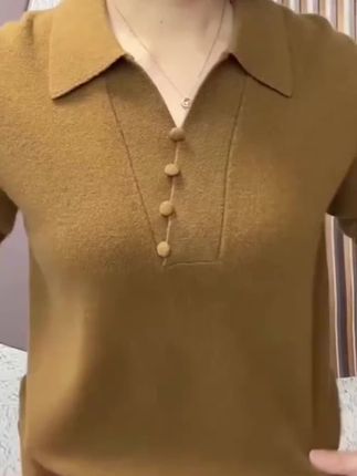 中年妈妈装弹力大码遮肉休闲毛衣秋季新款高档洋气减龄针织打底衫#气质减龄穿搭 #大码女装#面料柔软舒适