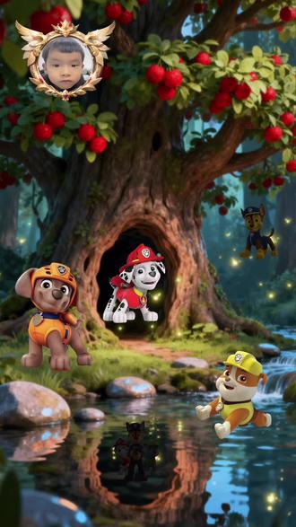 #亲子互动 #儿童益智 给汪汪队按不同颜色分配水果#颜色启蒙认知 #亲子游戏 #汪汪队