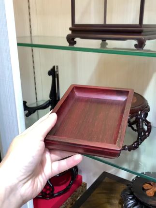 印度小叶紫檀香盘。#手艺匠人 #手工打造 #匠心制作 #香盘 #茶饮