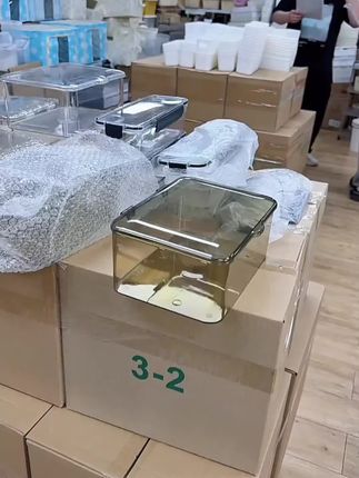 桌面收纳盒收纳透明杂物亚克力办公室卧室宿舍带盖防尘整理盒大号#收纳盒 #收纳盒推荐 #收纳盒桌面 #收纳盒透明 #收纳盒亚克力