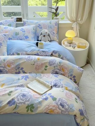 猫人全棉床上纯棉床单四件套床笠款被罩三件套被套床品可机洗单人