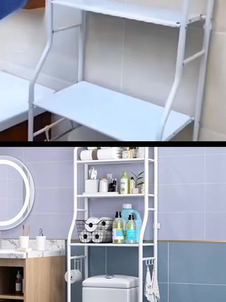 和 @联姐优品 一起 #合拍 在卫生间里一定要准备这样的马桶置物架,以前把东西放在地上,不仅难看,还很不卫生。这个架子就非常实用,不管是厕纸还是手机书籍,都能轻松放置,随手就能拿到,搞起卫生来也更加便利。我说。陪在谁左右?我和你初相会。浴室空间小的可以在马桶上装一个这样的置物架,平时家里边。常用的毛巾、沐浴露、洗发液啥的都能摆放的整整齐齐,侧面还可以挂些小物件,也不影响马桶的正常使用,打扫卫生也方便,洗衣机上面也放一个储物空间大。有了这个置物架,浴室看着整洁美观又实用。卫生间马桶上方放一个这样的置物架,不占地方,环美观。家里乱七八糟的洗护用品都可以放进去,小挂钩还可以挂小物件,拿取方便,还节省了空间,整洁又实用。