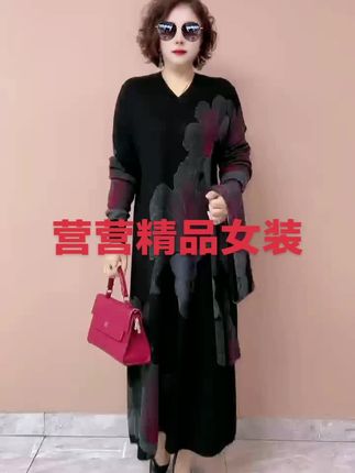 针织连衣裙显瘦宽松