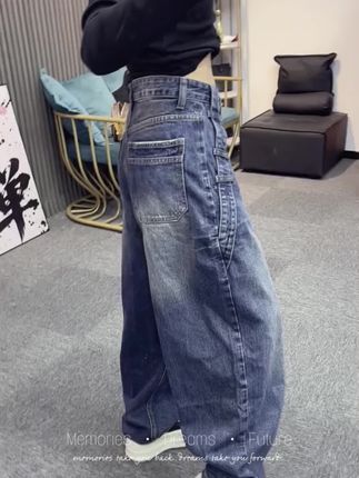 #复古高级感牛仔裤 #牛仔裤 #弯刀牛仔裤 #阔腿牛仔裤#时尚有个性