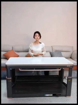 万利达全智能取暖桌,烤火桌升降电暖桌可移动茶几多功能一体电炉#智能升降取暖桌 #智能电暖桌 #电暖茶几 #升降烤火茶几 #吃饭烤火两用桌子