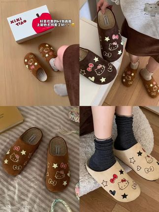 是kitty 勃肯鞋!瞬间就勾起我的兴趣了啊啊啊! #勃肯鞋 #hellokitty #鞋子分享 #这也太可爱了吧 #女鞋