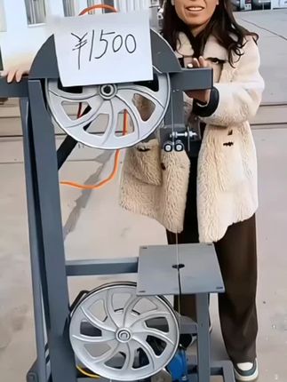 8寸9寸木工带锯机曲线锯原木开料机小型家用造型锯多功能金属切割#木工开料机 #木工好帮手 #木材切割