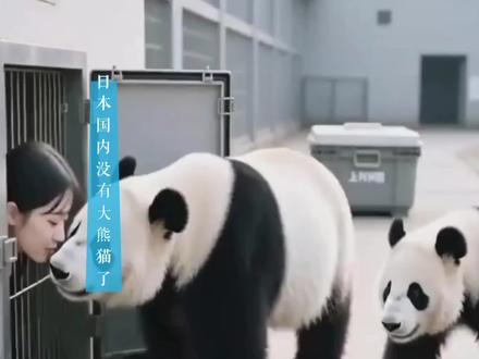 日本国内没有大熊猫了,大熊猫亲密接触啦! #大熊猫福宝 #大熊猫 国宝#记录可爱的动物 #大熊猫
