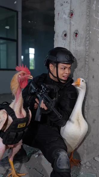 敌人火力太猛怎么办?拿起秃毛鸡当炸弹💣#拍同款只需一张照片就可以 #AI战术动物作战计划 #随变ai随便玩#抖音玩法合伙人计划 #抖音二创激励计划