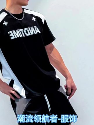 andtime美式短袖凉感轻薄拼接双色羽毛篮球服运动速干混纺棉t恤潮#短袖T恤  #夏季运动穿搭 #T恤穿搭 #潮流穿搭    #一周穿搭不重样