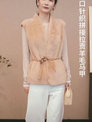 进口拼接针织拉贡羊毛马甲#时尚气质穿搭 #时髦穿搭 #潮流时尚穿搭 #时尚搭配服装 #时尚穿搭