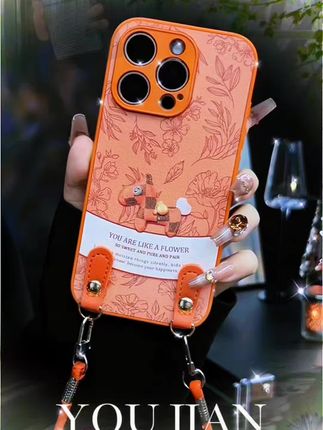 适用【苹果/oppo/华为/vivo/小米】金属漆爱马橙皮质创意防摔手机壳高级感防摔创意#潮牌手机壳 #时尚手机壳 #创意手机壳 #高端手机壳 #手机壳高级