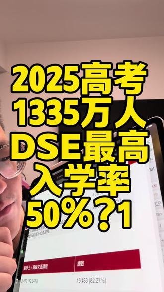 ✨ 2025高考报名人数达1335万,DSE升学率却可能“遥 ✨ 2025高考报名人数达1335万,DSE升学率却可能“遥遥领先”?📈📉 ✨
📢 2025年全国高考人数再创新高,达1335万人!与此对比,香港DSE考生约5.5万。但你可能不知道,DSE学生的整体大学升学率可能高达 50% 甚至更高,远超内地高考生平均水平!
🎯 对比一下:高考 vs DSE 升学数据
🇨🇳 高考:1335万考生,内地本科录取率约42%
•虽说本科扩招,但**“双一流”大学依然录取极少**(约占全体考生7%左右)
•中低分段考生出路变窄,“考而不录”或“录而不满”的现象频发
•升学内卷 + 地域/户籍限制,使得非重点省份学生竞争更难
🇭🇰 DSE:5.5万考生,本地+非本地升学机会更广
•香港八大总录取人数约1.5万~1.7万人,其中本地生占比最多
•DSE考生如果能达3322基本线,即有机会入读政府资助大学
•另有数千人升读副学士/高级文凭课程,再升读学士
•再加上内地211/985、高水平港校(如中大深圳、科大广州)、海外大学(通过非JUPAS/UCAS),DSE整体升学出路比你想象得广
✅ 综合估计,DSE学生最终升入本地或海外大学的比例约为45%-55%,高于内地高考平均本科率
📌 为什么DSE升学率看似更“宽松”?
1️⃣ 香港人口下滑 + 学额稳定 → 每个考生机会增大
2️⃣ JUPAS制度更重视选校策略与面试表现,不全拼裸分
3️⃣ “副学士→学士”路线成熟,转升成功率高
4️⃣ DSE文凭被全球近300所大学认可,可直接报读海外名校
✅ 总结一句话:
高考人数破纪录,DSE人数却逐年下滑。谁更难上大学?不只是看分数,更要看制度!
如果你目标是升读大学、提升出路多元性,DSE这条路可能比你想象得更稳。
📩 想知道你的成绩能冲哪所大学?需要JUPAS选科规划?欢迎私信我帮你分析!
#DSE升学 #高考对比 #大学录取率 #升学数据 #JUPAS攻略