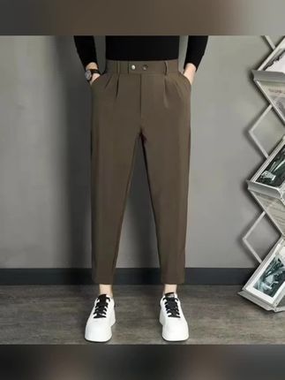 韩版纯色西裤休闲裤直筒宽松潮流韩版男士百搭垂感小脚纯色#男装裤子 #休闲裤 #裤子穿搭 #休闲穿搭 #百搭神裤