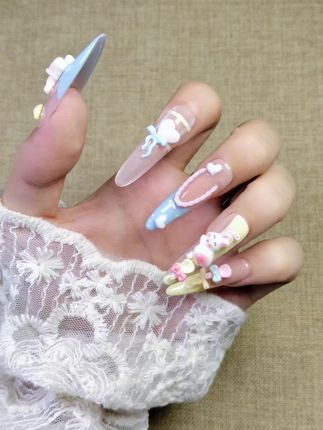 夏日确定不来一份可爱吗,#美甲 #穿戴甲 #穿戴甲片