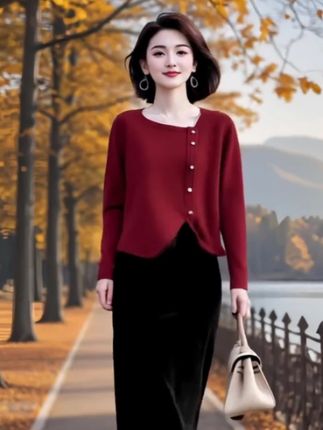 #高级感穿搭 #洋气减龄 #优雅气质 #套装裙 #两件套