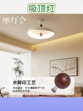 #灯具 #灯饰照明 #灯具搭配 #吸顶灯 摩灯会中古奶油风卧室灯,适配主卧、书房。中古奶油风显温柔#灯饰