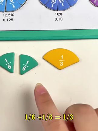 磁性分数盘演示器小学三年级数学加减法运算学习数字启蒙分数教具