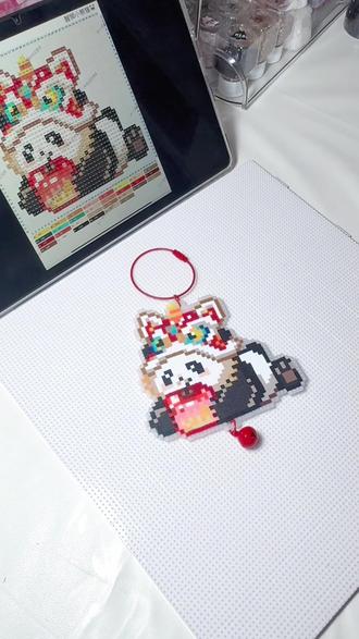 发现了萌炸的熊猫🐼#拼豆图纸 #拼豆教程 #拼豆日常 #拼豆 #拼豆豆