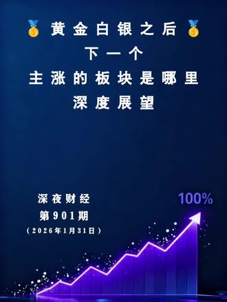 深夜财经第901期:黄金白银之后,下一个主涨的板块是哪里 #黄金 #白银 #财经 #股票 #股民