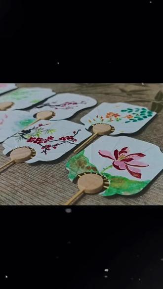 没有人知道,
你为什么变了!#团扇手作