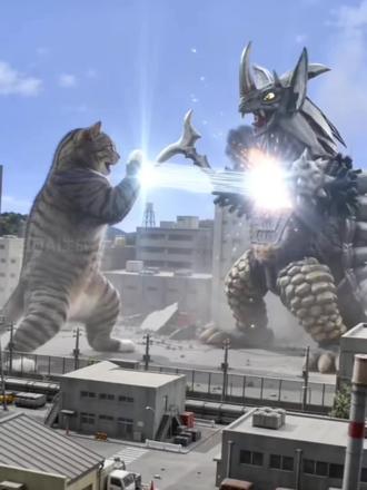 猫咪大战怪兽ai指令令制作教程来啦#猫咪大战怪兽#猫咪打怪兽 猫咪打怪兽ai #豆包ai 豆包出大片有两把刷子 ai猫咪大战怪兽制作教程#萌宠花式整活#豆包Seedance2.0