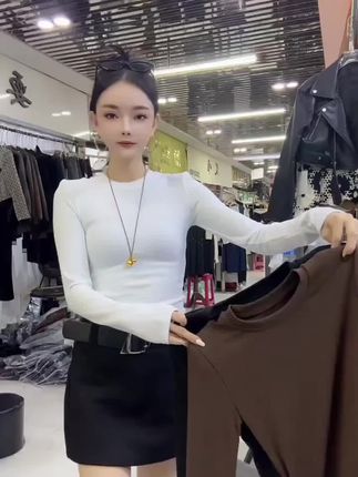 软糯亲肤半高领打底衫#早秋穿搭#好物推荐🔥 #打底衫
