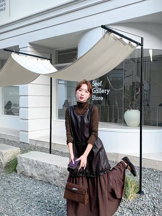 复古时髦美拉德套装裙女2025春秋新款木耳边皮衣马甲连衣裙两件套#高级感穿搭 #连衣裙分享 #温柔穿搭 #强烈推荐 #高级穿搭
