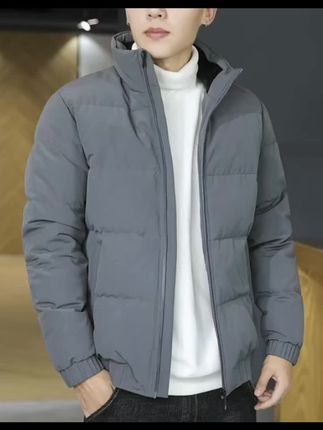 羽绒服男士加厚保暖潮流百搭短款立领冬装休闲外套#外套穿搭 #潮男穿搭 #外套 #型男穿搭 #时尚男装