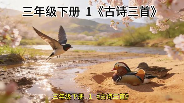 第1集|《古诗三首》三年级下册
人教版语文课文朗读 三年级下册 第一单元第1课#课文朗读 #小学语文 #读书伴我成长