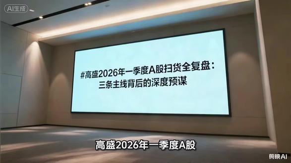 高盛2026扫盘A股全复盘!三大主线#金融 #股市 #财经 #财富