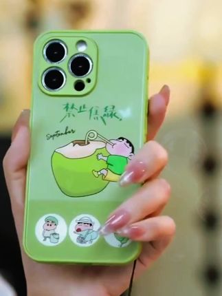 禁止焦绿适用于苹果/华为/vivo/oppo/小米手机壳金属漆玻璃壳女款#时尚手机壳 #颜值高 #快来看看 #超喜欢