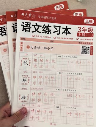 一二三四五六年级小学生同步练字帖上下册硬笔描红语文同步练字本#小学语文 #教育 #田英章 #练字本