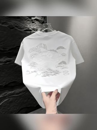 【专柜T恤】 潮牌时尚百搭新款夏季休闲重磅纯棉T恤短袖圆领上衣男#品质男装 #夏季穿搭 #潮牌穿搭 #潮品穿搭 #潮流穿搭