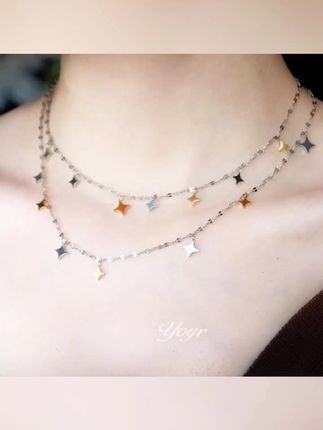 YOYR 钛钢项链 叠戴璀璨星星项链轻奢小众高级感本色钛钢不掉色 #钛钢项链 #轻奢项链 #叠戴项链 #星星项链