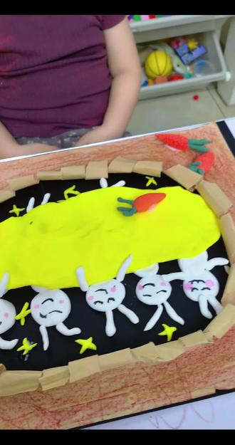 睡觉的小兔子 🐰#爱画画的小朋友