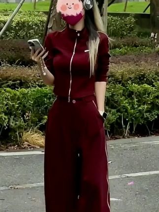 套装显瘦阔腿裤气质运动高腰时尚休闲女装网红秋冬长裤春秋长袖#穿搭分享 #春秋穿搭 #时尚气质穿搭 #衣服穿搭 #今日穿搭