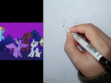 她就是一位公主——紫悦公主#小马宝莉拟人 #创作者中心 #创作灵感 #画画教程