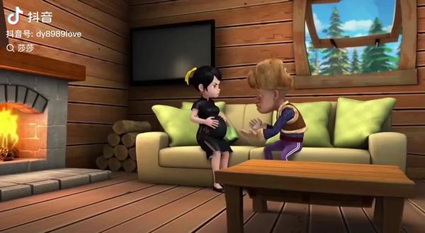 连光头强都知道照顾怀孕的媳妇……