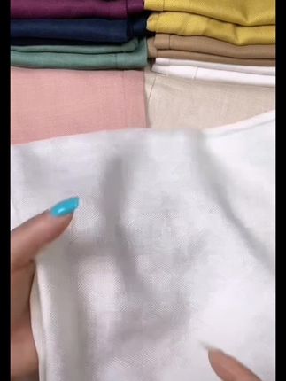 人字纹天丝亚麻休闲直筒女裤松紧高腰裤子女宽松窄版