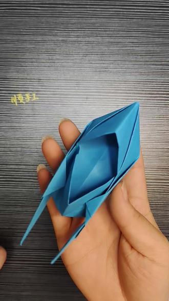 快艇折纸教程#手工折纸 #折纸#川页手工#快艇