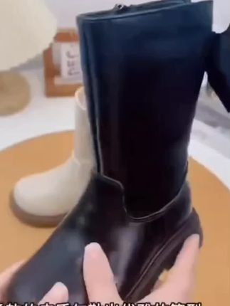 杰西可9109³女童靴子童鞋2025新春新款儿童中筒靴加绒长靴公主靴#